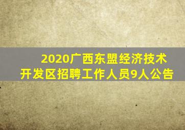 2020广西东盟经济技术开发区招聘工作人员9人公告