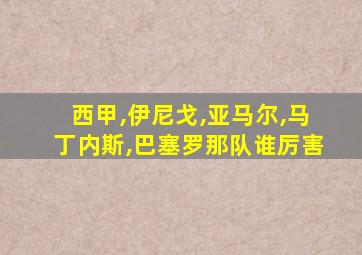 西甲,伊尼戈,亚马尔,马丁内斯,巴塞罗那队谁厉害